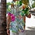 preiswerte Hawaiihemden mit Revers für Herren-Hawaii-Hemd mit 3D-Druck für Herren mit floralem Blattmuster, Outdoor-Urlaub, Strand, Sommer, Turndown-Kurzarm, weiß, blau, lila, S, M, L, Slub-Stoff