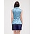 economico Collezione di stilisti-Per donna POLO Blu Senza maniche Superiore Cartoni animati Abbigliamento da golf da donna Abbigliamento Abiti Abbigliamento