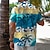 Недорогие мужские гавайские рубашки с отворотом-Пальма Отпуск Гавайский Курортный стиль Муж. Рубашка на открытом воздухе Отпуск Пляж Лето Отложной С короткими рукавами Красный Синий Зеленый S M L Рубашка