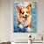 levne Zvířecí malby-mintura ručně vyráběné abstraktní pes zvíře olejomalby na plátně nástěnné umělecké dekorace moderní obraz pro domácí dekoraci válcovaný bezrámový nenatažený obraz