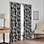 cheap Blackout Curtain-Blackout Curtain Black Turtle Leaves Curtain Drapes For Living Room Bedroom Kitchen Window Treatments Thermal Insulated Room Darkening