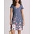 cheap Print Dresses-Women&#039;s Casual Dress Shift Dress Floral Print V Neck Mini Dress Basic Daily Beach Short Sleeve Summer Spring