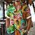 baratos camisas havaianas de lapela masculina-Ananás Tropical Férias Havaiana Estilo resort Homens Camisa Social Ao ar livre Férias Praia Verão Aberto para a Lateral Manga Curta Amarelo Azul Royal Azul S M L Camisa