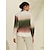 cheap Shirts,Tops &amp; Blouses-Linen Gradient Ombre Long Sleeve Shirt