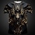 Χαμηλού Κόστους Ανδρικά 3D T-shirts-Ανδρικά Μπλουζάκι Γραφική Ζώο Λύκος Δράκος Ανάγλυφο μοτίβο Στρογγυλή Ψηλή Λαιμόκοψη Ρούχα 3D εκτύπωση Αργίες Εξόδου Κοντομάνικο Στάμπα Εξωγκωμένος Καθημερινά Υψηλής Ποιότητας Καθημερινό
