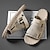 ieftine Sandale Bărbați-Bărbați Sandale Retro Plimbare Casual Zilnic Piele Comfortabil Cizme / Cizme la Gleznă Loafer Negru Galben Bej Primăvară Toamnă