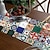 cheap Table Runners-Boho Tile Splicing Print Country Style Table Runner, Kitchen Dining Table Decor, Print Decor Table Runners for Indoor Outdoor Home Farmhouse Holiday Wedding Birthday Party Decoration