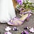 olcso Női magas sarkú cipők-Női Esküvői cipők Szandálok Ruha cipő Esküvő Parti Esküvői szandál Cicasarok Elegáns Szüret Szatén Bokapánt Fekete Fehér Világoszöld