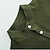 economico Casual da lavoro-Per uomo Camicia Camicia di lino Camicia bianca di cotone Camicia con colletto cinese Camicia con colletto alla coreana Camicia Estiva Semplice Spiaggia Vacanza Blu Verde militare Grigio Manica Corta