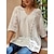 cheap Basic Women&#039;s Tops-Women&#039;s Blouse Lace Patchwork Solid Color Basic Boho U Neck Lace-up Spring &amp;  Fall Black White Yellow Light Blue Grey