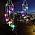 tanie Lampy Ścienne Zwenętrzne-Słoneczne serce, dzwonek wietrzny, lampki LED na zewnątrz, flamingi, słoneczna lampa wisząca, rgb zmieniająca kolor, balkon, ogród, patio, dekoracja krajobrazowa
