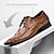 abordables Oxfords Homme-chaussures habillées pour hommes marron noir en cuir gaufré fermeture à lacets oxford