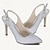 Χαμηλού Κόστους Παπούτσια Γάμου-Γυναικεία Γαμήλια παπούτσια Σπρινγκ Νυφικά Παπούτσια Αγκράφα Τακούνι Στιλέτο Μυτερή Μύτη Βασική Γόβα Σατέν Λευκό Κρύσταλλο Ασημί