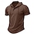 preiswerte Lässige T-Shirts für Herren-Herren Henley Shirt Waffelstrick-T-Shirt T-Shirt Glatt Mit Kapuze Strasse Urlaub Kurze Ärmel Bekleidung Modisch Designer Basic
