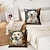 economico stile animale-Fodera per cuscino in velluto con stampa di cani di pezza, semplice, casual, quadrato, classico, cuscini per divano letto, soggiorno, decorativi