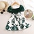 cheap Kids&#039;-Kids Girls&#039; Dress Floral Flower Short Sleeve Outdoor Casual Puff Sleeve Fashion Daily Cotton Above Knee Casual Dress A Line Dress Floral Dress 1-6 Years With Mini 30-Piece Hair Claw Set