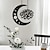 ieftine Evenimente de evenimente și petreceri-ornament decorativ de suspendat în formă de lună cu model floral vintage tăiat cu laser - placă decorativă islamică din lemn
