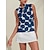 cheap Designer Collection-Women&#039;s Golf Polo Shirt Dark Blue Sleeveless Top Polka Dot Ladies Golf Attire Clothes Outfits Wear Apparel