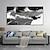 cheap Abstract Paintings-Handmade Oil Painting Canvas Wall Art Decoration Modern Black and White Abstract for Home Decor Rolled Frameless Unstretched Painting