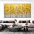 cheap Floral/Botanical Paintings-Handmade Oil Painting Canvas Wall Art Decoration 3D Palette Knife Maple Grove Abstract Landscape for Home Decor Rolled Frameless Unstretched Painting