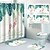 baratos Cortinas de Banho-4 pçs conjunto de cortina de chuveiro conjuntos de banheiro moderna decoração de casa de banho com tapete de banho em forma de u e tampa de vaso sanitário e 12 ganchos