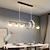 cheap Line Design-Kitchen Island Light/Lighting Over Table 80/95/120cm Farmhouse Lighting Fixtures Ceiling Hanging Pendant Modern Linear Chandelier with Clear Glass Globe Shade for Dining Room 110-240V