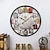 cheap Metal Wall Decor-Wall Clock 50cm Old Fashion Elegance Vintage Wall Clock MDF Wooden Art Decor for Home Living Room Bedroom Office Decoration