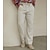 cheap Luxury Linen Pants-Men&#039;s 100% Linen Pants Trousers Drawstring Elastic Waist Straight Leg Plain Comfort Breathable Casual Daily Holiday Fashion Classic Style Beige
