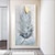 levne Zátiší-abstraktní bílé pírko plátno ručně malované pop moderní dekorativní obrázek zlaté pírko nástěnné umění obrázek pro obývací pokoj vchod art painting