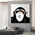 Недорогие Картины с животными-ручная краска абстрактная обезьяна картина маслом на холсте большая оригинальная обезьяна холст настенное искусство Бэнкси горилла картины для гостиной спальня декор рамка готова повесить