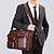رخيصةأون حقائب رجالية-حقيبة يد عمل من جلد البقر الأصلي للرجال مناسبة لسفر العمل مع جيب كمبيوتر مقاس 14 بوصة