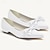 Χαμηλού Κόστους Παπούτσια Γάμου-Γυναικεία Γαμήλια παπούτσια Χωρίς Τακούνι Πάρτι Φιόγκος Χαμηλό τακούνι Μυτερή Μύτη Κομψό Σατέν Μαύρο Λευκό Κρύσταλλο