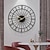 abordables Décorations murales-horloge murale creuse ronde horloges murales créatives silencieuses sans tic-tac horloge décorative en métal à piles pour salon chambre cuisine bureau 60 cm