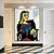 preiswerte Berühmte Meisterwerke-Pablo Picasso-Gemälde, handgemaltes Rahmenporträt von Dora Maar, sitzendes Gemälde, handgefertigt, Pablo Picasso-Ölgemälde, handgemalt, vertikale abstrakte Menschen, klassisch, modern