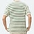 abordables jersey de punto tipo polo-Hombre Polo Camiseta de golf Calle Casual Diseño Manga Corta Moda Tiras verticales Botón frontal Verano Verde Polo