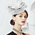 cheap Party Hats-Hats Sinamay Saucer Hat Top Hat Sinamay Hat Wedding Tea Party Elegant Wedding With Feather Lace Side Headpiece Headwear