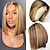 cheap Human Hair Lace Front Wigs-Highlighted Bob Lace Front Wigs 150% Density Bob Wig Straight Human Hair Wigs