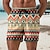 tanie Spodenki surfingowe-nadruk etniczny męskie spodenki plażowe spodenki hawajskie kąpielówki ściągacz z siatkową podszewką elastyczny pas wakacyjne spodenki plażowe