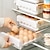 billige Køkkenopbevaring-opbevaringsboks til køleskabsæg: køkkenæggearrangør med stor kapacitet, skuffedesign for nem adgang, ideel til opbevaring og sortering af æg