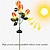 お買い得  経路ライト＆ランタン-1個/2個 ソーラーユリの花ライト 太陽エネルギー炎ユリランタン 土手の花 4ヘッド 屋外中庭風景ランタン 芝生挿入ランタン フェスティバルパーティーウェディングデコレーションランタン