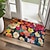 cheap Doormats-Colorful Flowers Doormat v Non-Slip Oil Proof Rug Indoor Outdoor Mat Bedroom Decor Bathroom Mat Entrance Rug