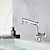 זול ברזים לחדר האמבטיה-חדר רחצה כיור ברז - ניתן לסיבוב / נשלף / קלאסי מגולוון סט מרכזי חור ידית אחת אחתBath Taps