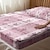 preiswerte Bettlakensets-Spannbettlaken-Set „Happy Mother&#039;s Day“, 100 % Baumwolle, rosa Frühlingsmuster, ultraweiche, atmungsaktive, seidige Bettwäsche, tiefe Taschen, 3-teiliges Queen-King-Size-Bett