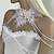 voordelige Bruiloftsomslagen-Bruids Wraps Elegant Mouwloos Polyester Bruiloftsomslagen Met Imitatieparel Voor Bruiloft Zomer
