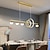 baratos Design de linha-luz/iluminação da ilha de cozinha sobre a mesa 80/95/120 cm luminárias de casa de fazenda pendente suspenso de teto lustre linear moderno com sombra de globo de vidro transparente para sala de jantar