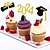 levne Event &amp; Party Supplies-48dílné nástavce na promoční dorty - perfektní party dekorace pro promoce, dorty a doplňky