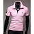 cheap Classic Polo-Men&#039;s Golf Shirt Golf Polo Work Casual Lapel Short Sleeve Basic Modern Color Block Button Spring &amp; Summer Regular Fit Depression Green Black White Yellow Pink Red Golf Shirt