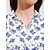 abordables Vêtements de golf pour femmes-Femme T-shirt POLO Bleu Sans Manches Top Floral Vêtements de golf pour femmes, tenues, vêtements