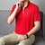 cheap Zip Polo Shirt-Men&#039;s Gym Shirt Men Tops Zip Polo Golf Polo Standing Collar Short Sleeve Sport Casual Daily Gym Quick dry Breathable Soft Flower / Plants Lake Blue Red Graphic Print Activewear Normal Fashion Basic