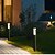 billige Stilyslampe-utendørs pullert lys utendørs led sti lys 30/40/60/80cm aluminium antrasitt base lys, moderne design hage lampe, ip65 værbestandig, hage gulv lampe, 3000 k varm hvit